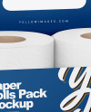 Toilet Tissue Rolls Pack Mockup - Half Side View