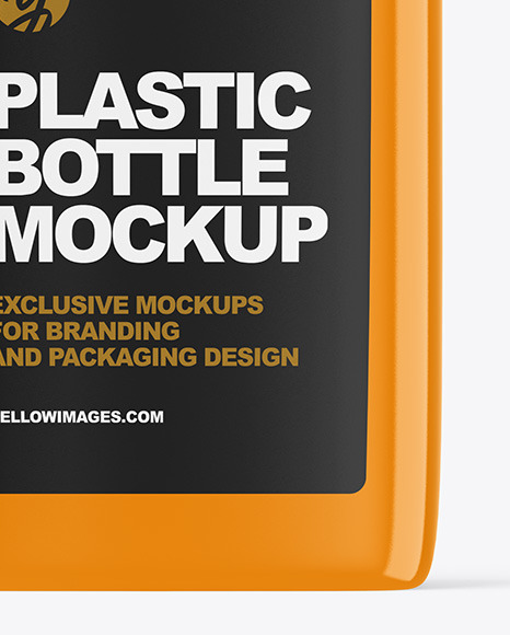 Glossy Plastic Bottle with Pump Mockup