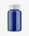 Blue Bottle With Pills Mockup