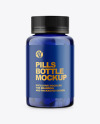 Blue Bottle With Pills Mockup