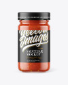 Clear Glass Jar with Sweet & Sour Sauce Mockup