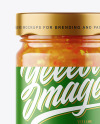 Clear Glass Jar with Sweet & Sour Sauce Mockup