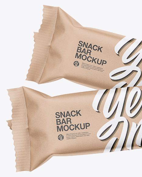 Two Kraft Snack Bars Mockup