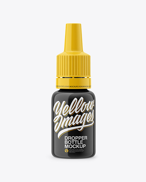 Glossy Dropper Bottle Mockup