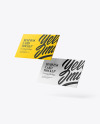 Two Paper Textured Business Cards Mockup