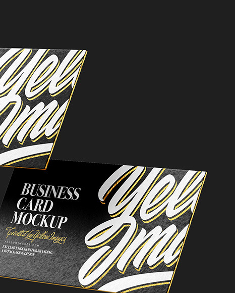 Two Paper Textured Business Cards Mockup