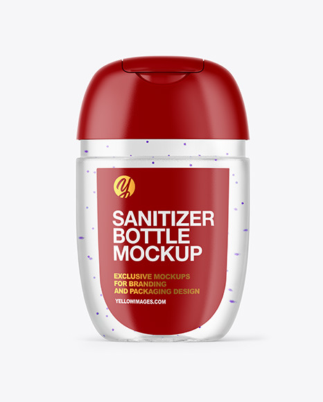 Clear Sanitizer Bottle Mockup - Sanitizer