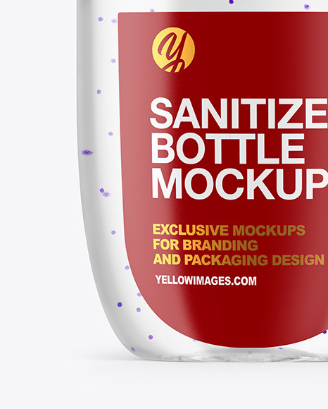 Clear Sanitizer Bottle Mockup Clear Sanitizer Bottle Mockup