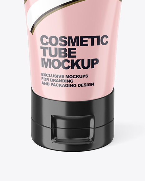 Glossy Plastic Tube Mockup