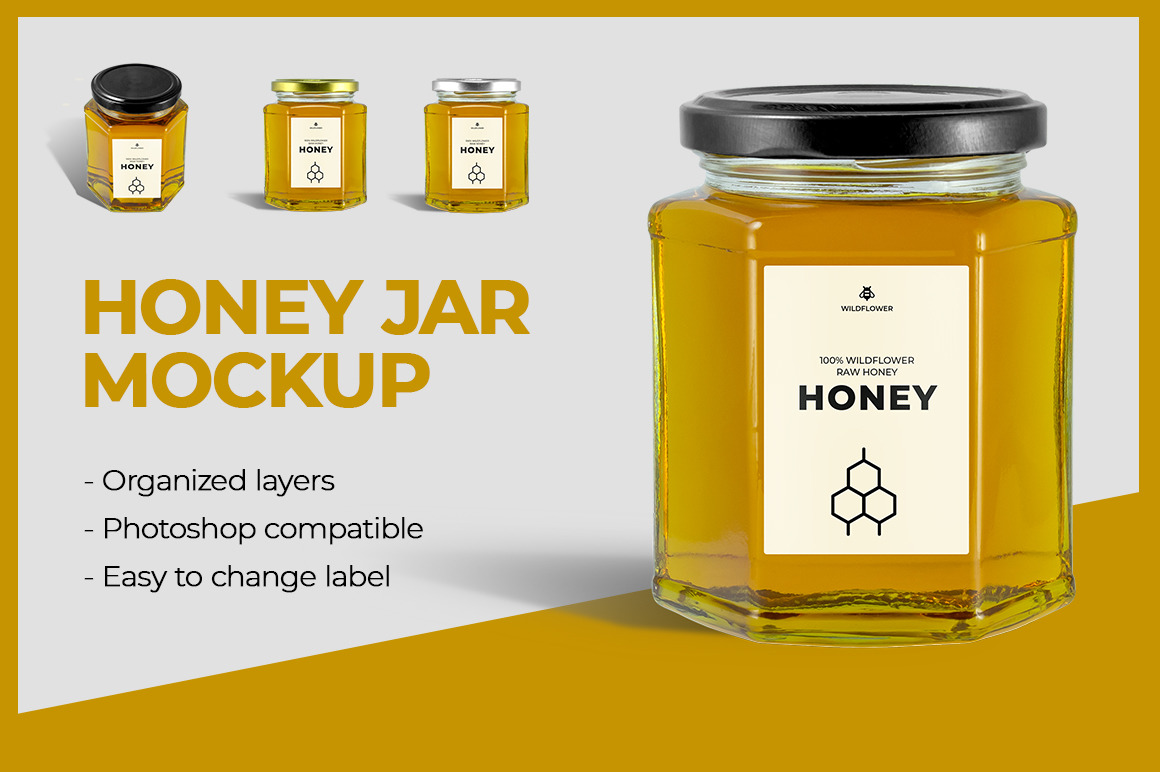 Honey - Jar mockup