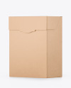 Kraft Paper Box Mockup - Halfside View