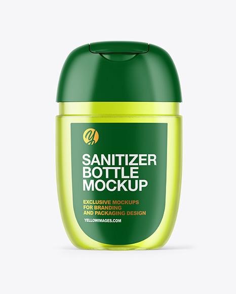 Clear Sanitizer Bottle Mockup - Sanitizer