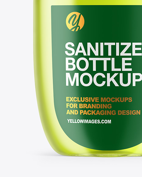 Clear Sanitizer Bottle Mockup Clear Sanitizer Bottle Mockup