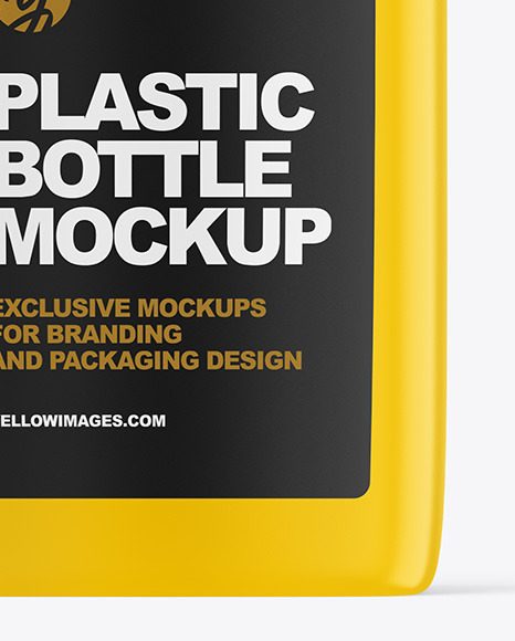 Matte Plastic Bottle with Pump Mockup