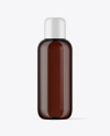 Amber Plastic Bottle Mockup