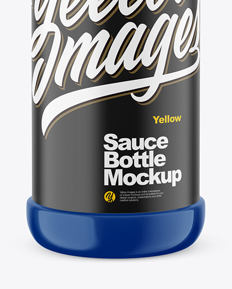 Glossy Sauce Bottle Mockup