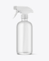 Frosted Glass Spray Bottle Mockup