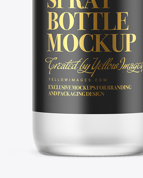 Frosted Glass Spray Bottle Mockup