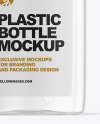 Clear Plastic Bottle with Pump Mockup