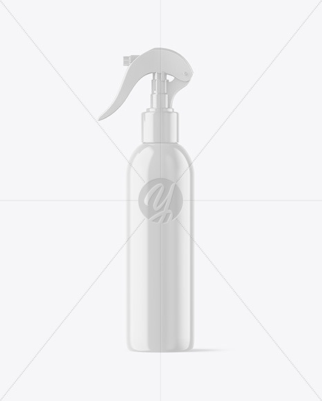 Glossy Spray Bottle Mockup