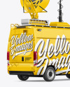 TV Van Mockup - Back HalfSide View