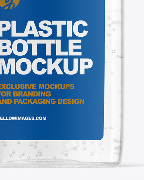 Clear Plastic Bottle with Pump Mockup