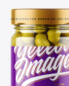 Clear Glass Jar with Olives Mockup Clear Glass Jar with Olives Mockup