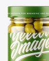 Clear Glass Jar with Olives Mockup Clear Glass Jar with Olives Mockup