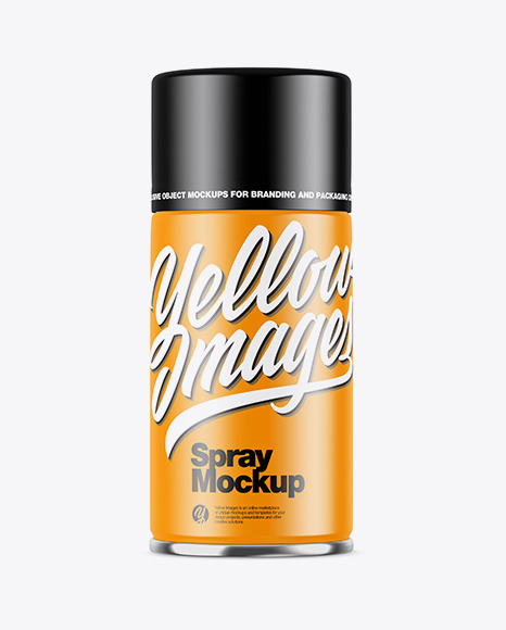 Matte Spray Can Mockup