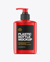 Plastic Bottle with Pump Mockup