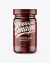 Clear Glass Jar with Kalamata Olives Mockup