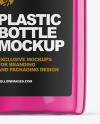 Clear Plastic Bottle with Pump Mockup