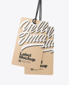 Two Kraft Labels With Rope Mockup