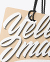 Two Kraft Labels With Rope Mockup