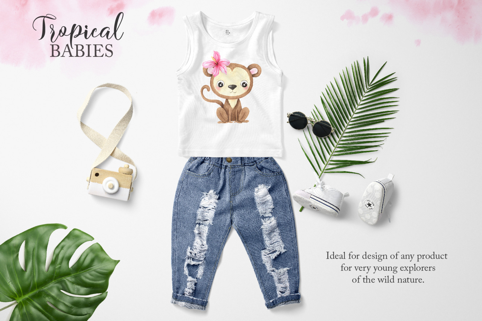 Watercolor Tropical Animals Clipart