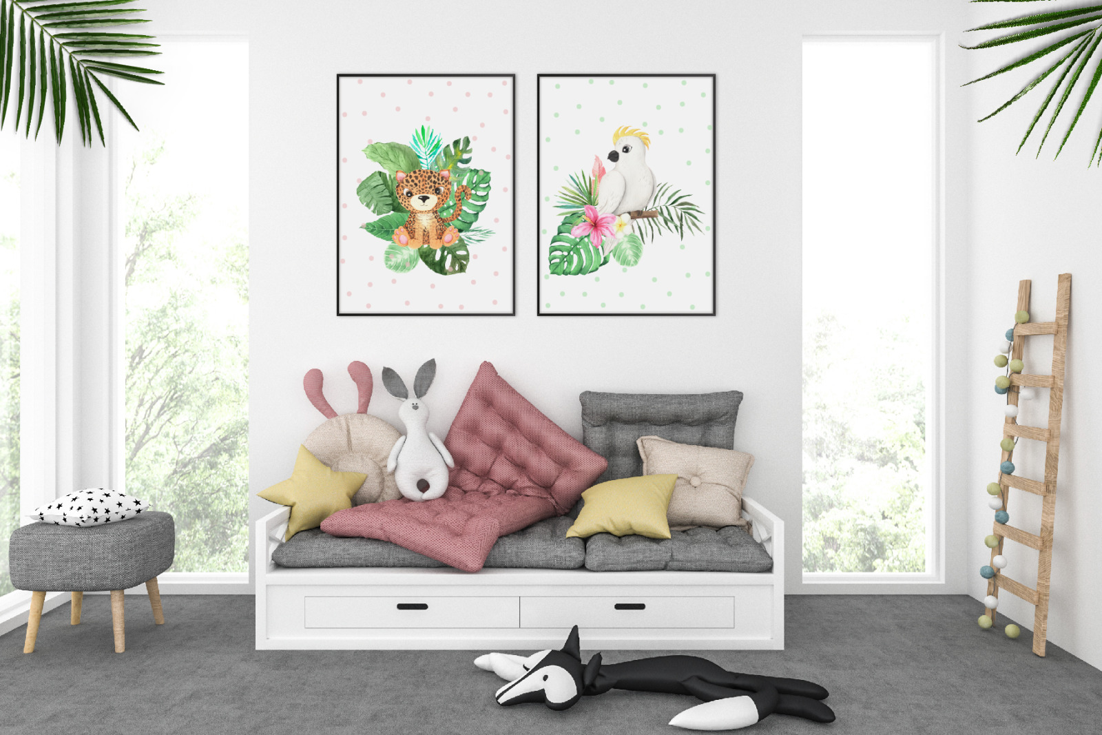 Watercolor Tropical Animals Clipart Watercolor Tropical Animals Clipart
