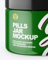 Glossy Pills Jar Mockup