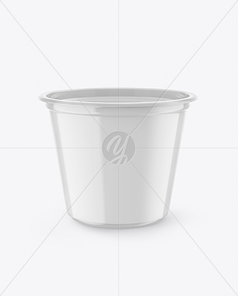 Glossy Plastic Pail Mockup