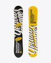 Matte Snowboard Mockup - Front & Back View