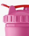 Glossy Shaker Bottle With Blender Ball Mockup