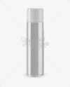 Glossy Metallic Shaving Foam Bottle With Cap Mockup