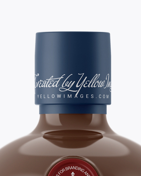 Glossy Ceramic Rum Bottle Mockup