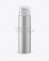 Matte Metallic Shaving Foam Bottle With Transparent Cap Mockup