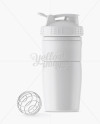 Matte Shaker Bottle With Blender Ball Mockup