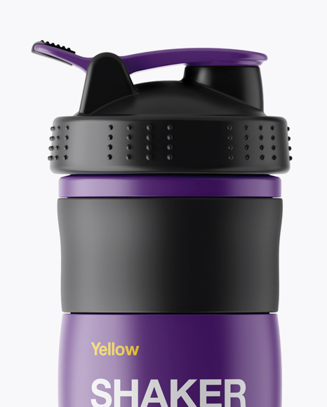 Matte Shaker Bottle With Blender Ball Mockup