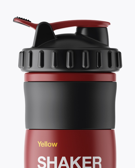 Matte Shaker Bottle With Blender Ball Mockup