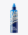 Glossy Spray Bottle With Transparent Cap Mockup