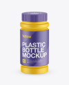 Matte Plastic Pill Bottle Mockup (High-Angle Shot)