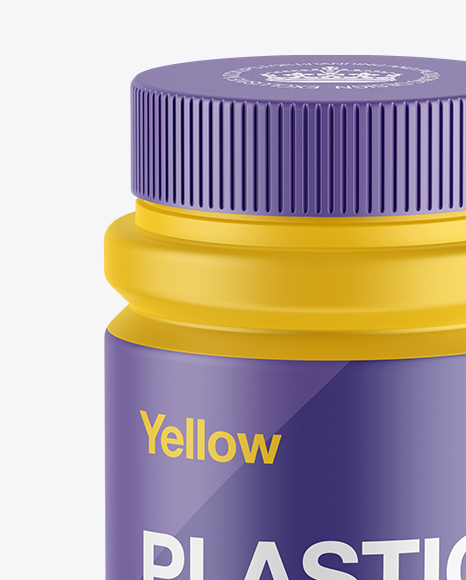 Matte Plastic Pill Bottle Mockup (High-Angle Shot)