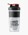 Transparent Shaker Bottle With Blender Ball Mockup